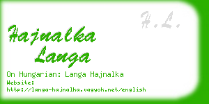 hajnalka langa business card